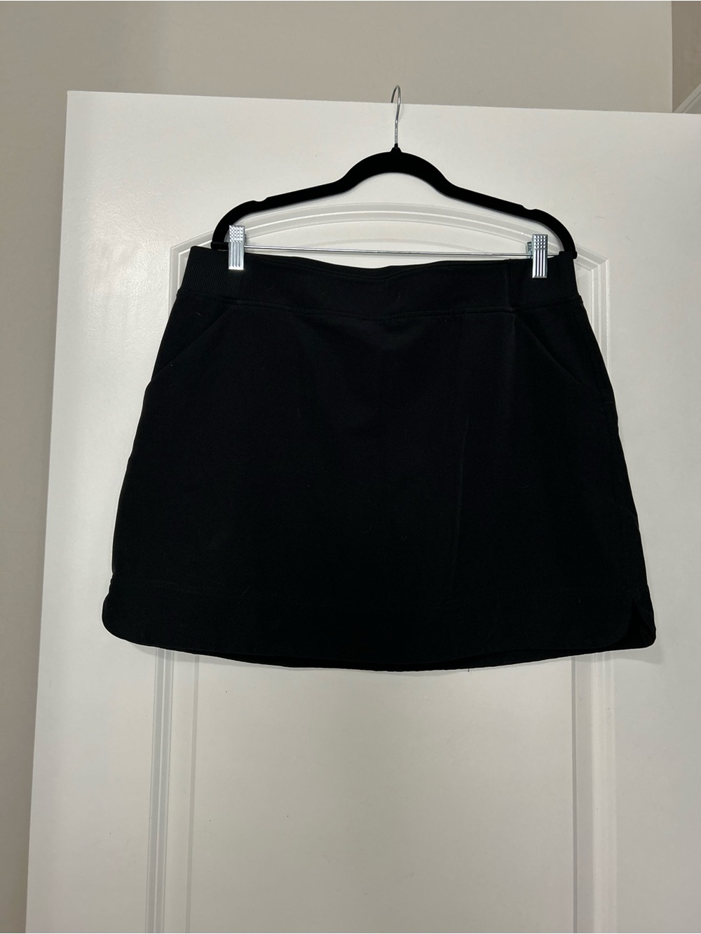 Women's Black athletic skort.